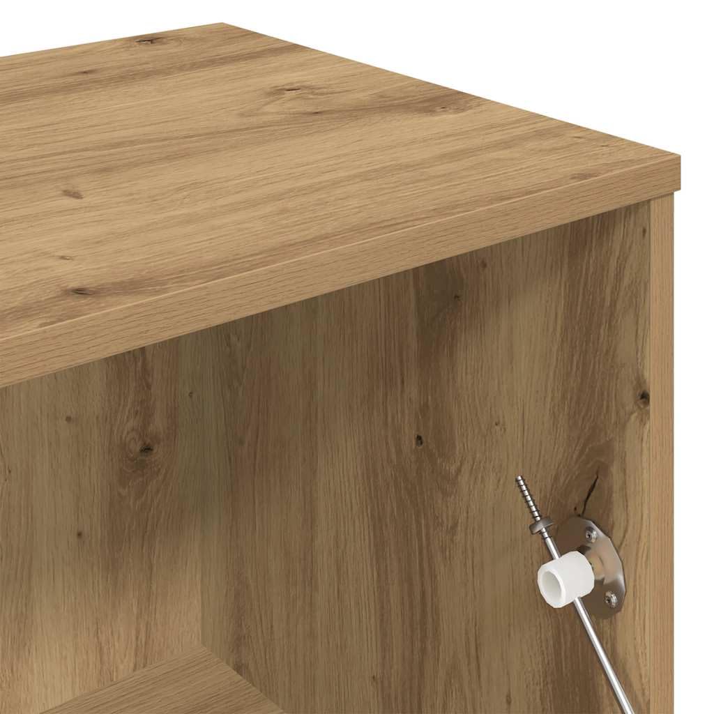 TV-Schrank Artisan-Eiche, 120x34x37 cm, Holzwerkstoff, robuster TV Ständer für Wohnzimmer, modernes Media Center, langlebige Wohnzimmer Möbel
