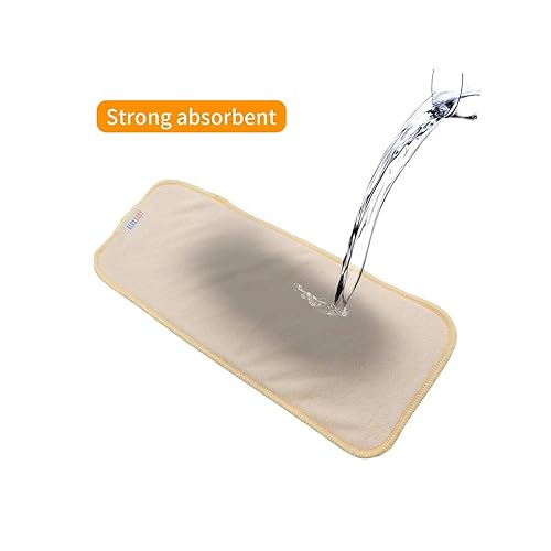 Miniatura 4 de ALVABABY 12 insertos de pañales de telareutilizables, lavables, de 3 capas, insertos súper suaves para pañales de tela, 12 unidades