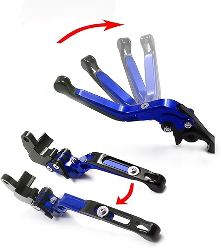 Miniatura 7 de Palancas de embrague de freno extensible ajustable plegable para motocicleta Yamaha XJ6 N XJ6 para desviación 2009 2020 2019 (color  10)