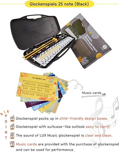 Miniatura 7 de Xilófono profesional 25note, Glockenspiel, xilófono para niños, xilófono para regalo, Glockenspiel que aprende los conceptos básicos de la música
