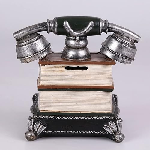 Miniatura 5 de Hucha para teléfono exquisita contenedor de monedas único modelado telefónico ahorro olla ahorro Olla adorno de escritorio Olla de ahorro única Olla