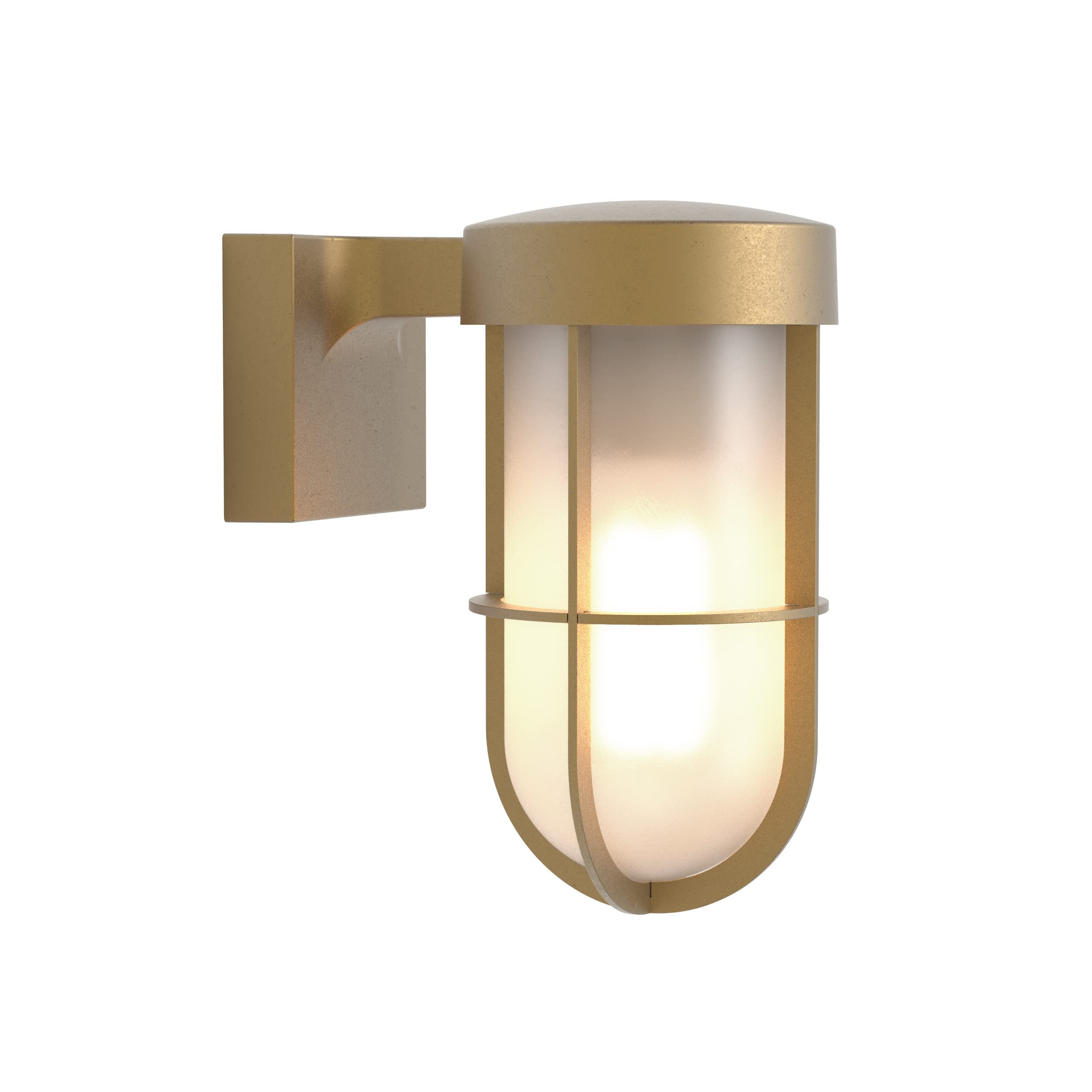 Cabin Wall Frosted Antique Brass Wall Light Astro