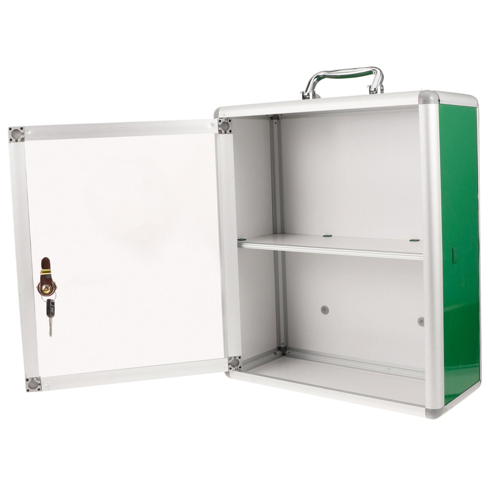 GANAZONO Botiquín y Fácil Acceso Montado en Pared de Primeros Auxilios Gran Capacidad y Puerta Transparente Almacenamiento Clasificado para Oficina y Coche