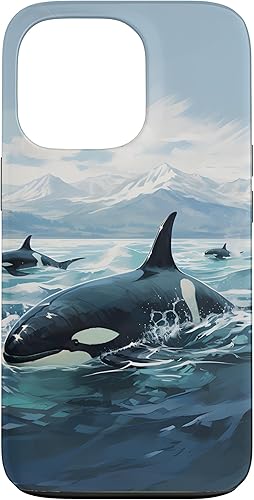 iPhone 13 Pro Orca Whale Family Natación en el Mar Ártico