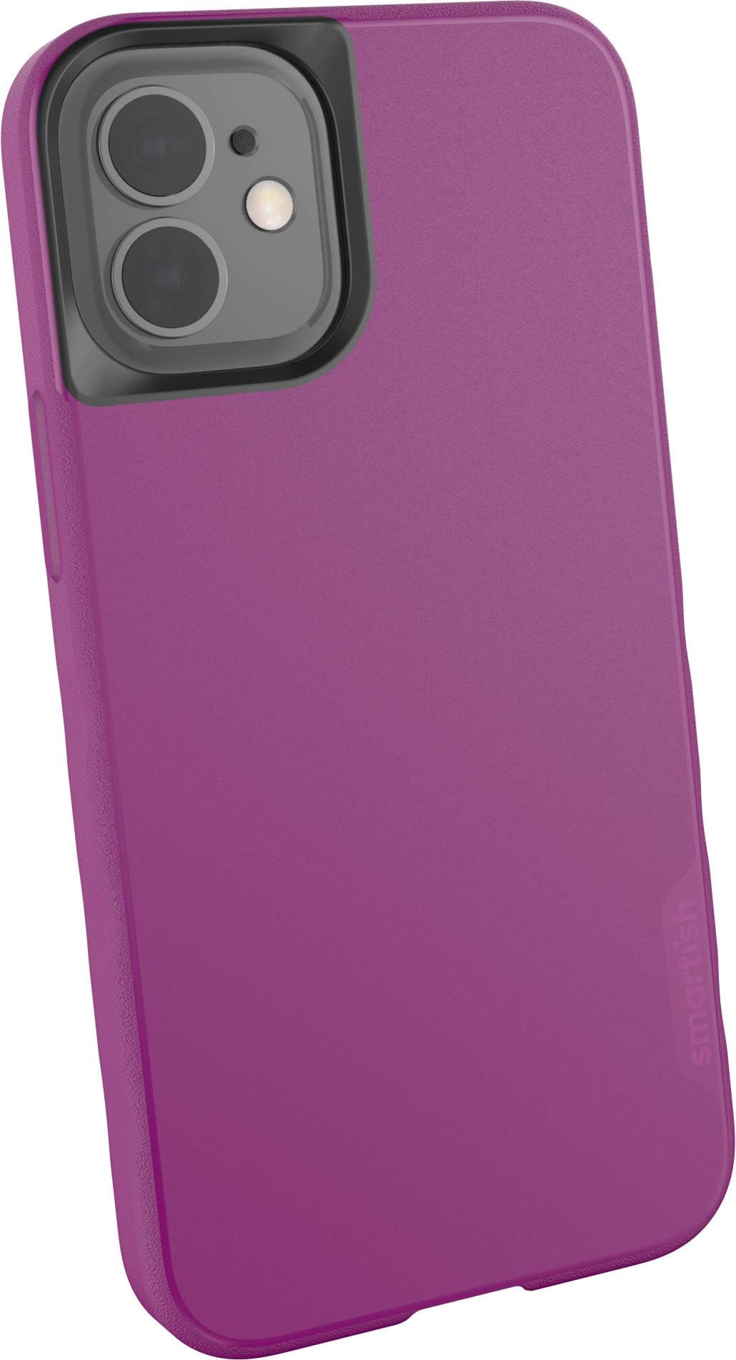 Smartish iPhone 12 Mini Slim Case - Kung Fu Grip [Lightweight + Protective] Thin Cover (Silk) - [Updated Version] - Purple Reign