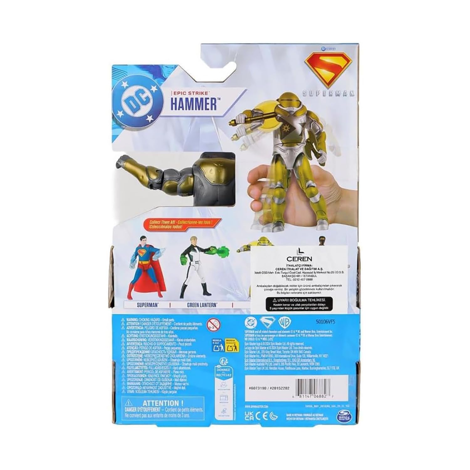 Amazon.com: DC Comics Epic Strike Superman Figure, 6 Inch Size