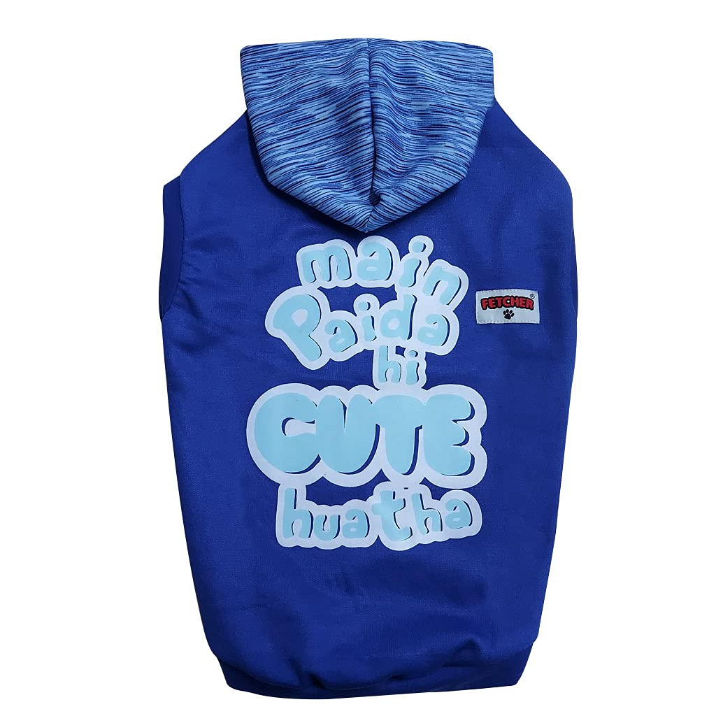 See full amazon price history chart for FETCHER Royal Blue Main Paida Hi Cute Hua Tha Printed Premium Warm Fleece Hoodie for Dogs and Cats | Winter wear (18" Large) FETCHER Royal Blue Main Paida Hi Cute Hua Tha Printed Premium Warm Fleece Hoodie for Dogs and Cats | Winter wear (18" Large) (B09GYLK8W4) Amazon Price History, Amazon Price Tracker