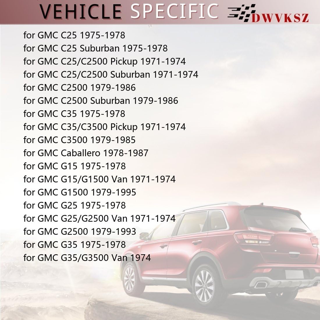 Front Outer Disc Brake Caliper Rubber Bushing Replacement 1PC Dwvksz for GMC Caballero 5.7L 1978 1979 1983 1984, for C25/C2500 Suburban 6.6L 1971 1972, for C25/C2500 Suburban 7.4L 1973 1974