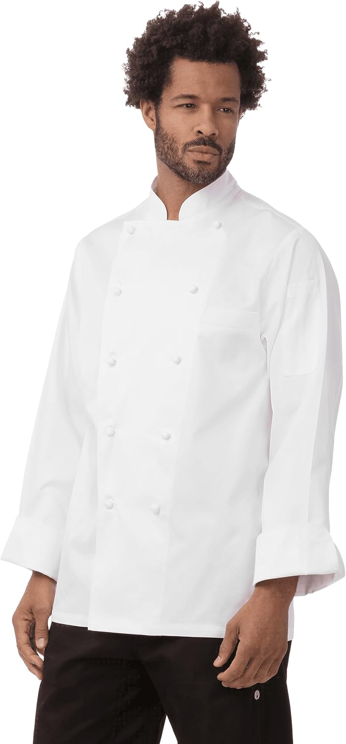 Chef Works Men's Madrid Premium Cotton Chef Coat