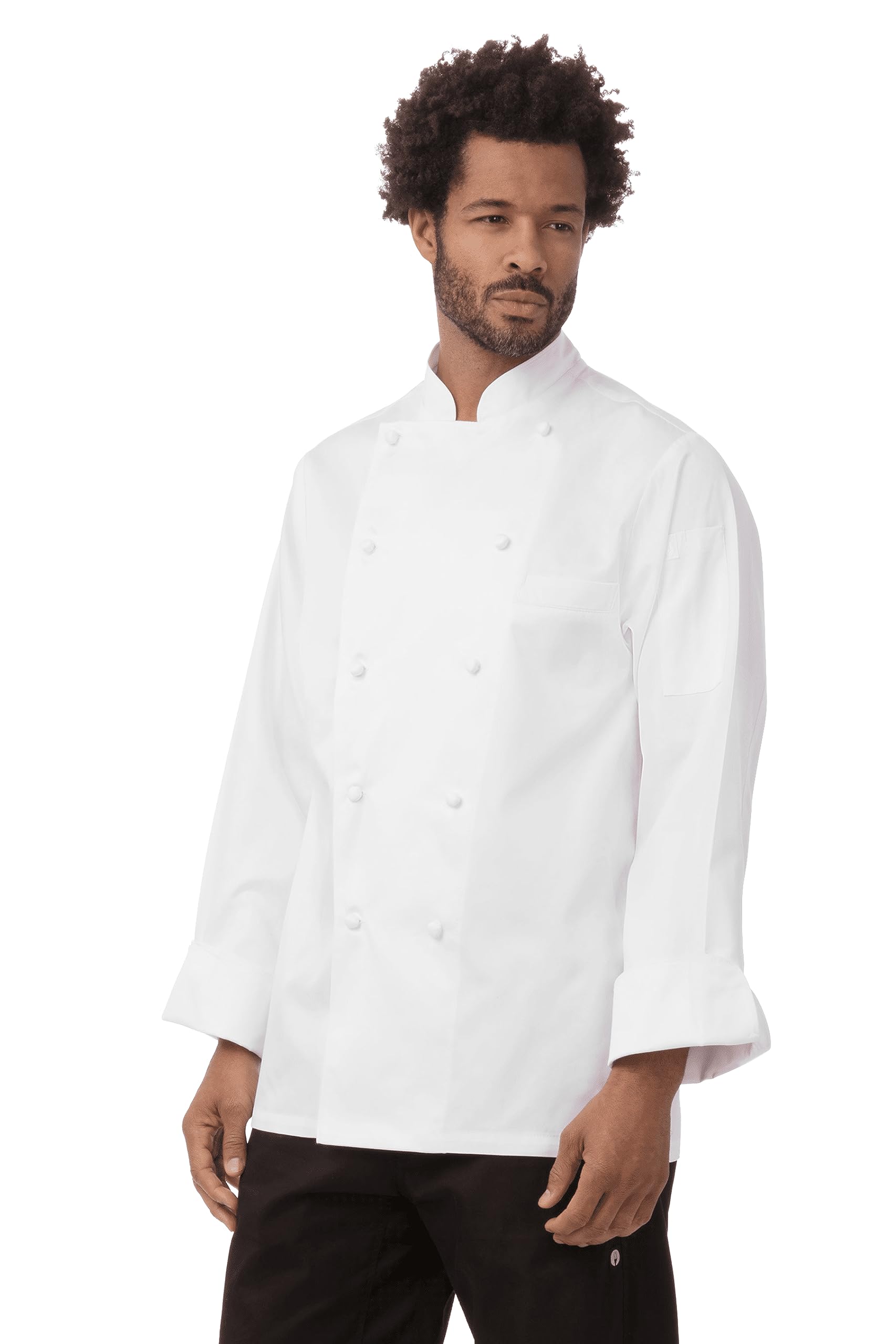 Chef Works Men's Madrid Premium Cotton Chef Coat, White, 38