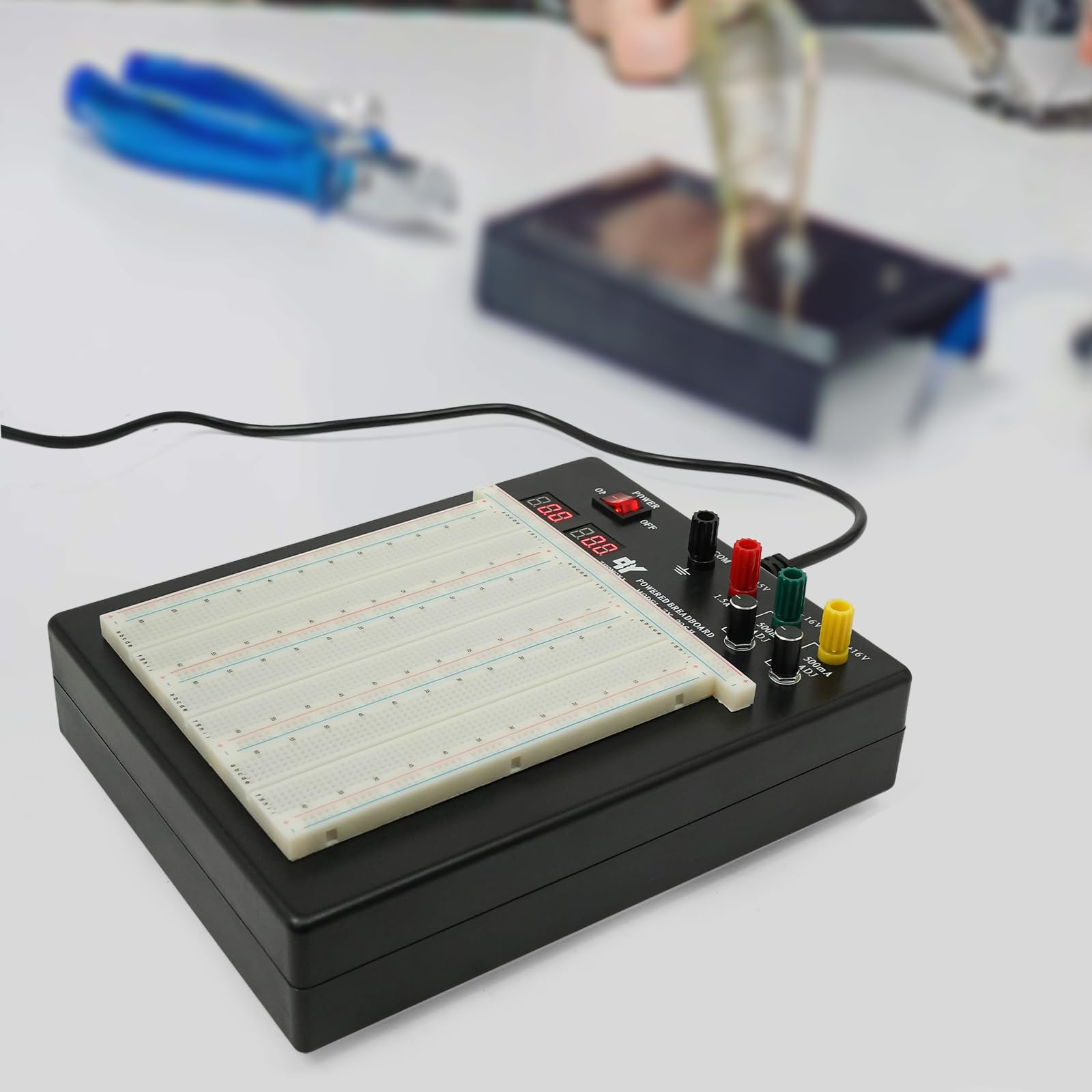 Breadboard, kit di alimentazione da laboratorio, set di progetti elettronici, senza saldatura, set di progetti elettronici