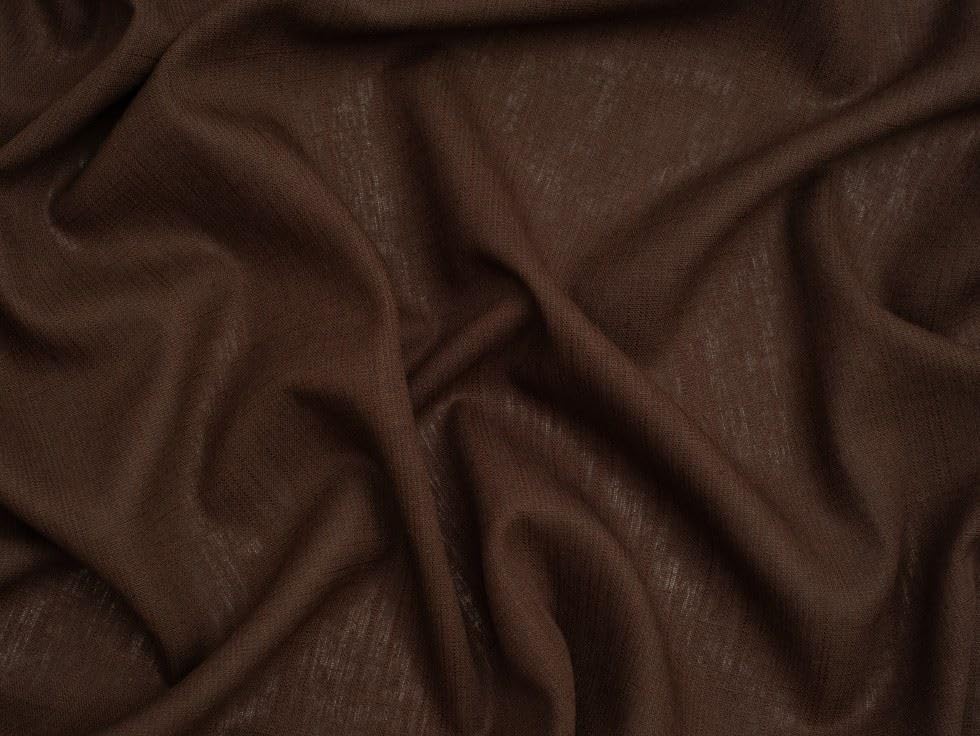 Minerva Core Range - Tela de mezcla de lino y viscosa marrón para confección, 145 cm de ancho, por metro