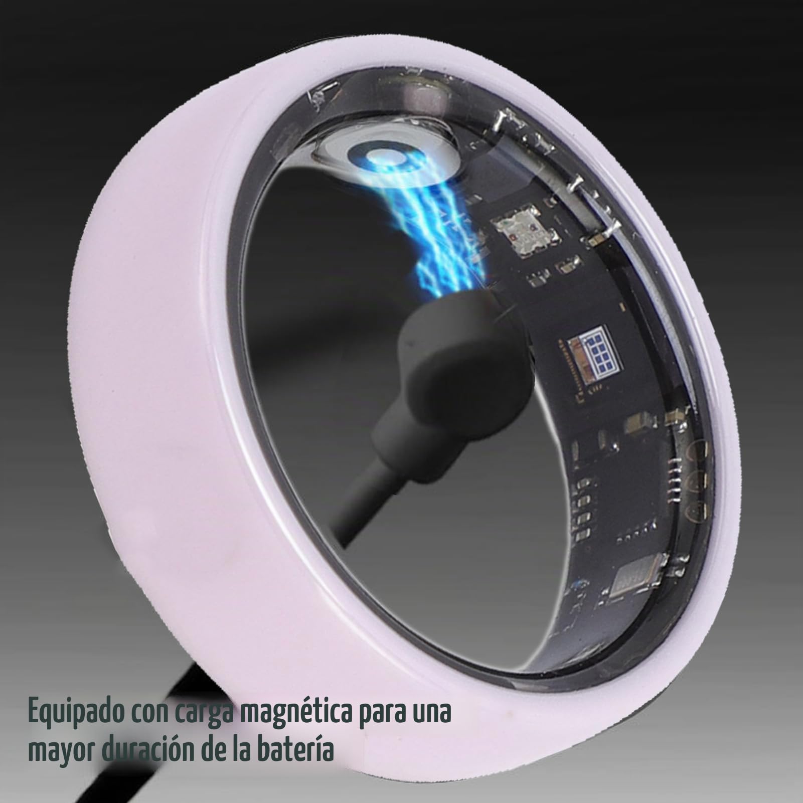 Annadue NFC Smart Ring Health Tracker para Hombres y Mujeres, Anillo de Seguimiento de Pasos Preciso con Múltiples Modos Deportivos, Resistencia Al Agua IP68, Carga Magnética, 20 MAh (7)