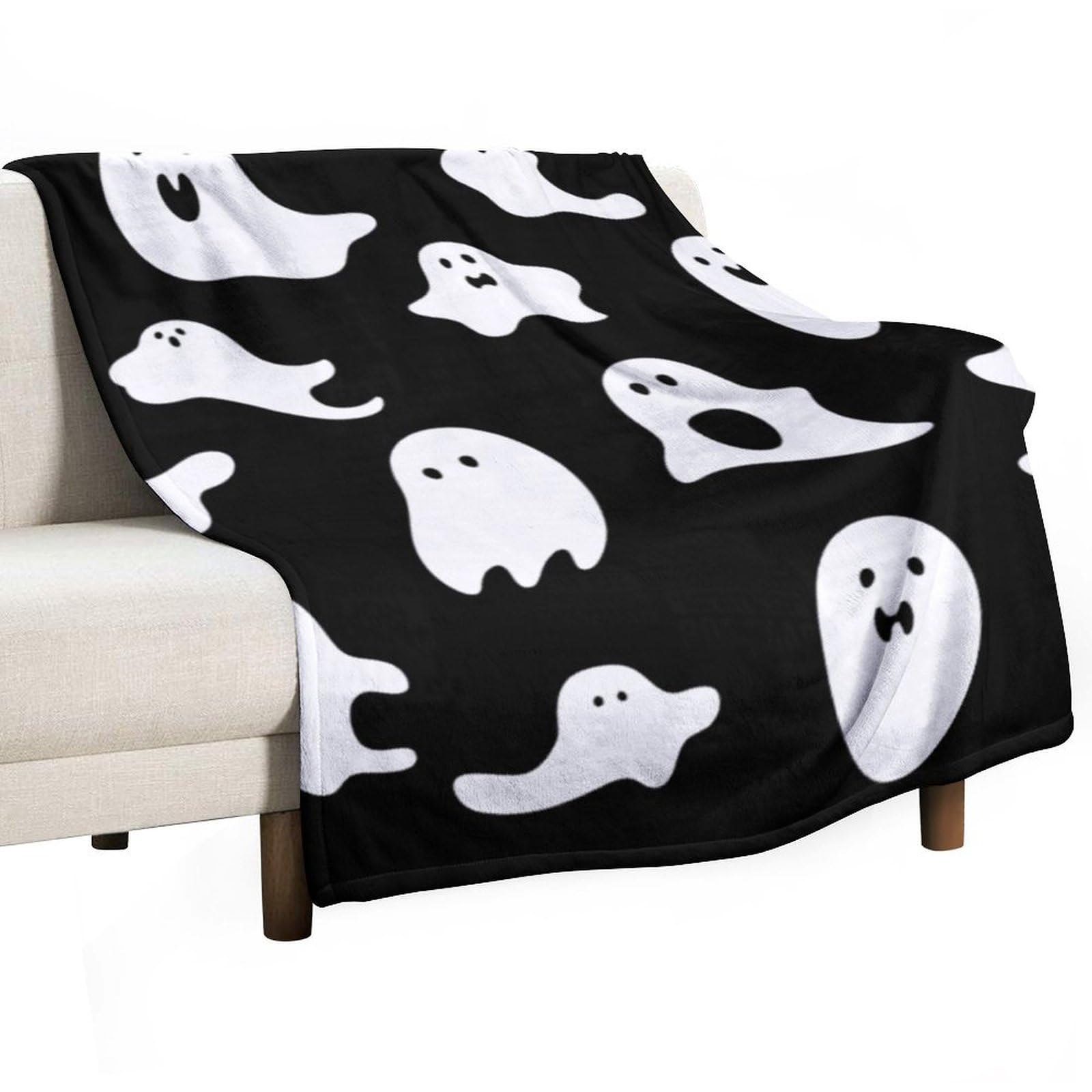 Couverture d'Halloween gothique plaid flanelle léger chaud lit canapé