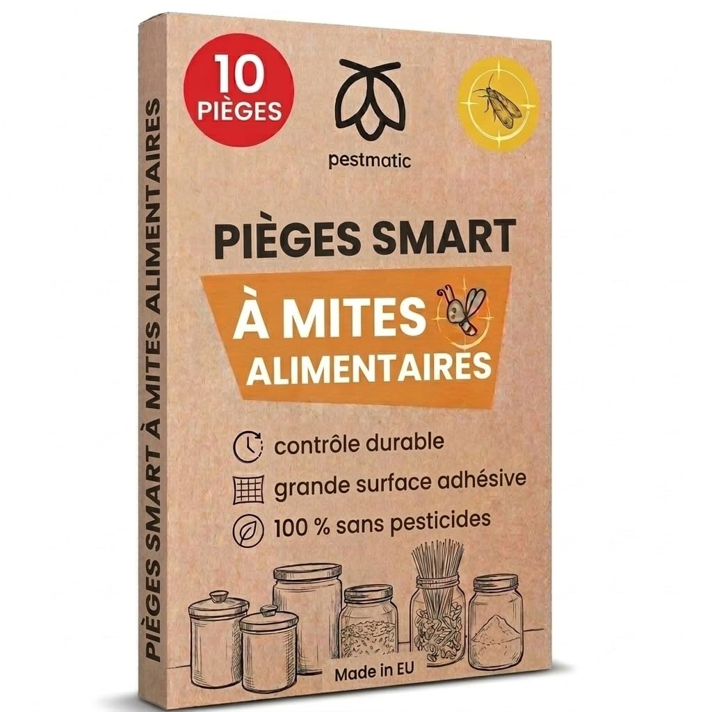 Pestmatic Piège à Mites Alimentaires Pack Eco 10 Unités Phéromone Puissante