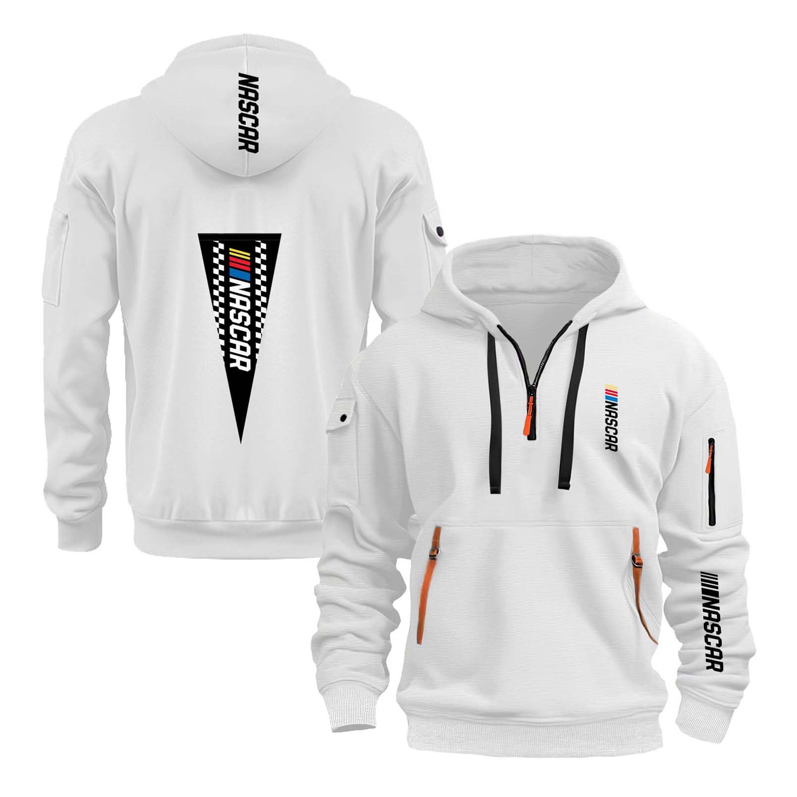 FBWZSAG Mens Hoodies Printing Hoody for N.A.SC.A.R Workout Outwear Jumpers Sportswear Half Zip Sweatshirt Spring Autumn Hooded Jackets with Pockets Coats-BS||l
