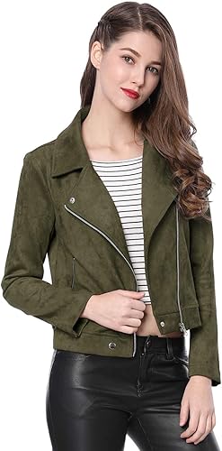 Vista 2 de Allegra K Chaqueta Moto Mujer