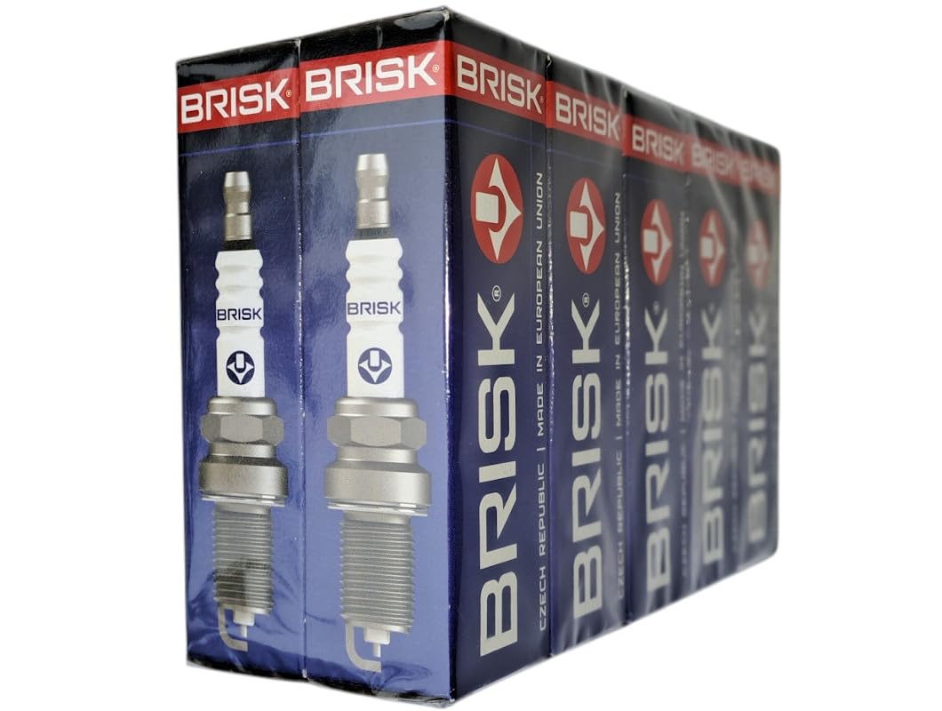 BRISK Silver DR15YS 1334 - Bujías de gasolina GLP GPL CNG (10 unidades) Llave Bujias