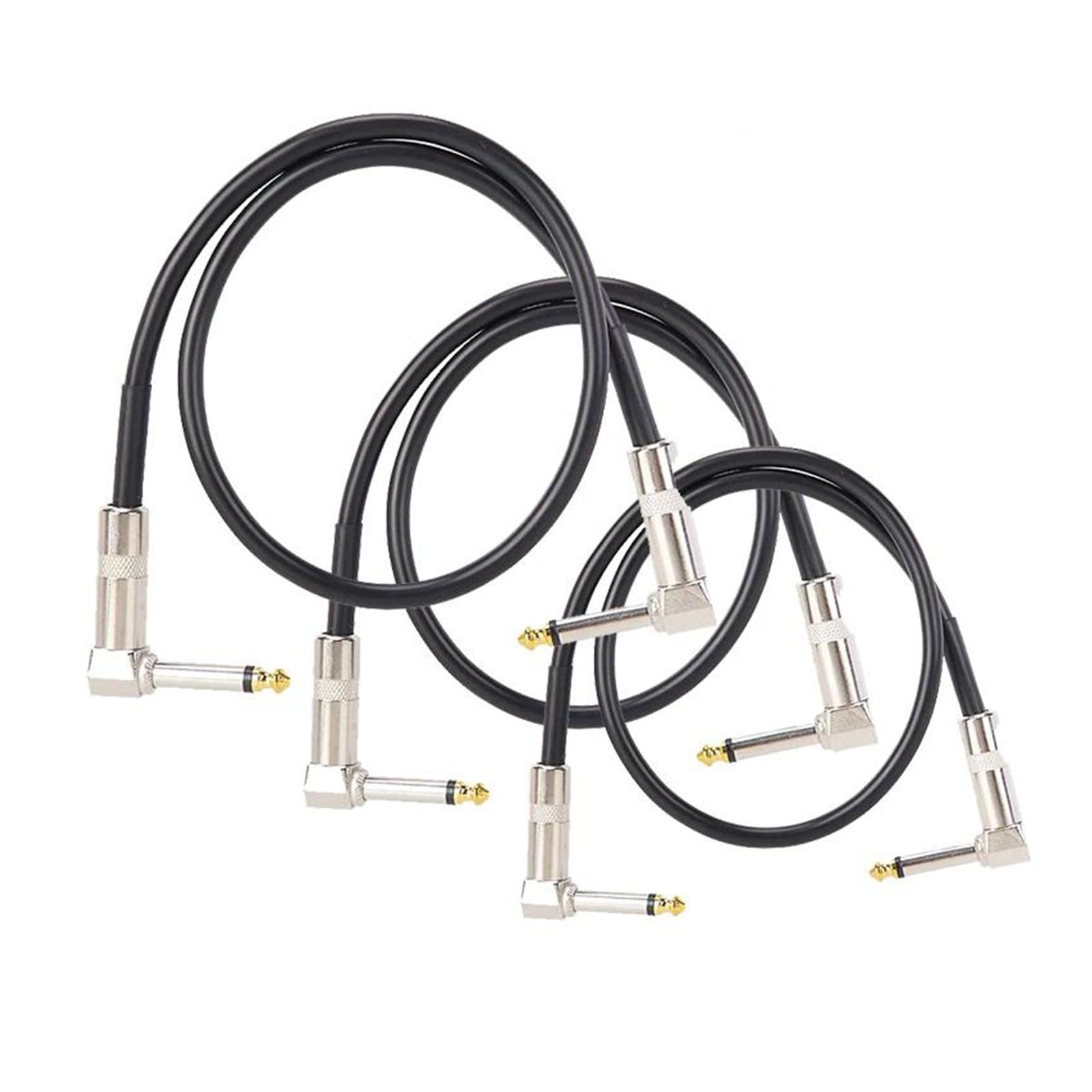 Kabel audio do gitary Zestaw 3 profesjonalnych kabli do gitary elektrycznej