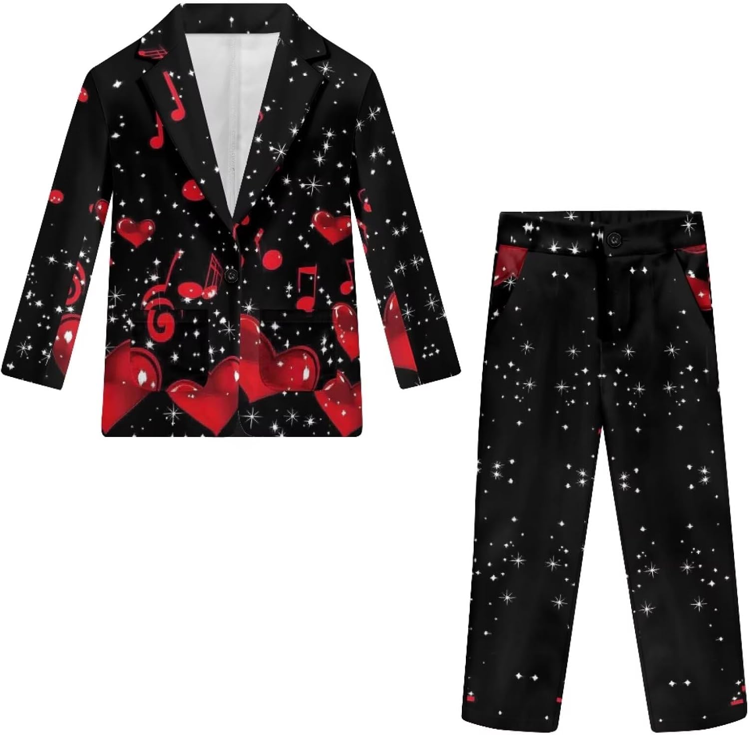 Boys Slim Fit Suit Kids Tuxedo Suits for Boy Toddler Prom Wedding Outfit 2 Pieces Blazer Pants Set