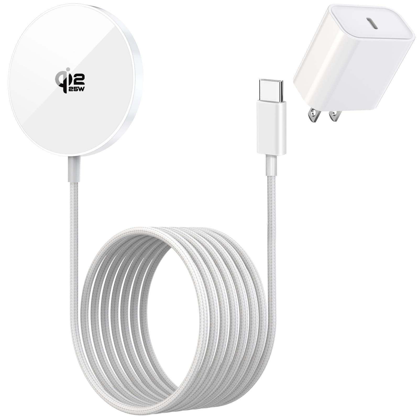 25W Magnetic Wireless Charger for iPhone 17 16 Fast Charging Apple MFi Certified 6FT Qi2 2 Certified 35W