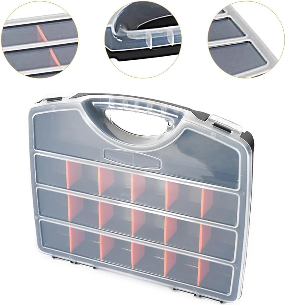 Tool Box Organizers And Storage Plastic Container Compartment Adjustable Detachable Chest Case For Tool Hardware Screw