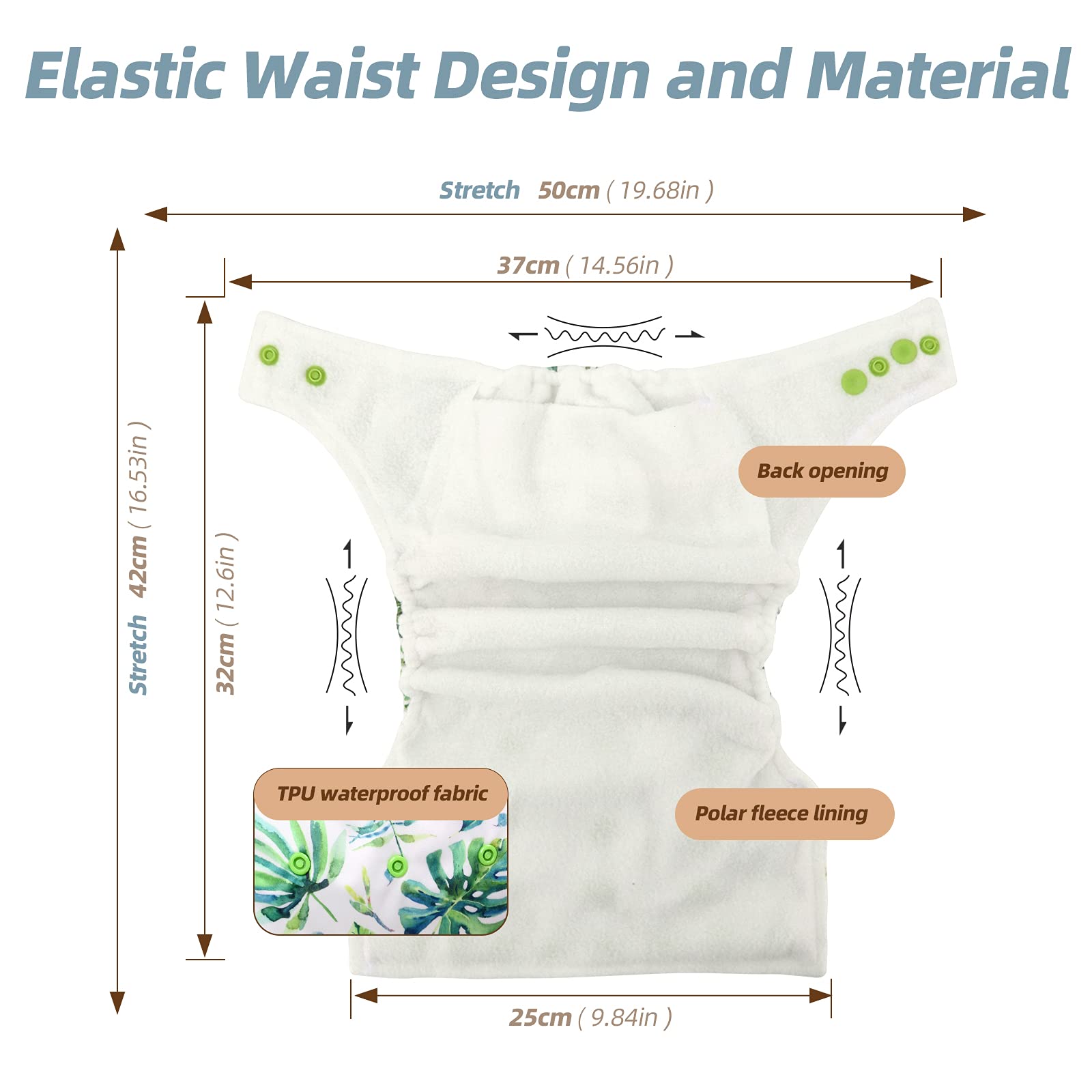 Pannolini Lavabili Per Bambini - Set 5 Mutandine Training + 5 Inserti Assorbenti, Tessuto Riutilizzabile - Foto 10