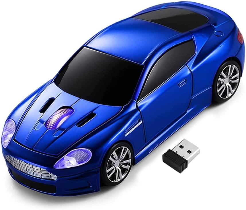 ECOiNVA Wireless Sports Car Mouse Laptop Desktop Mouse