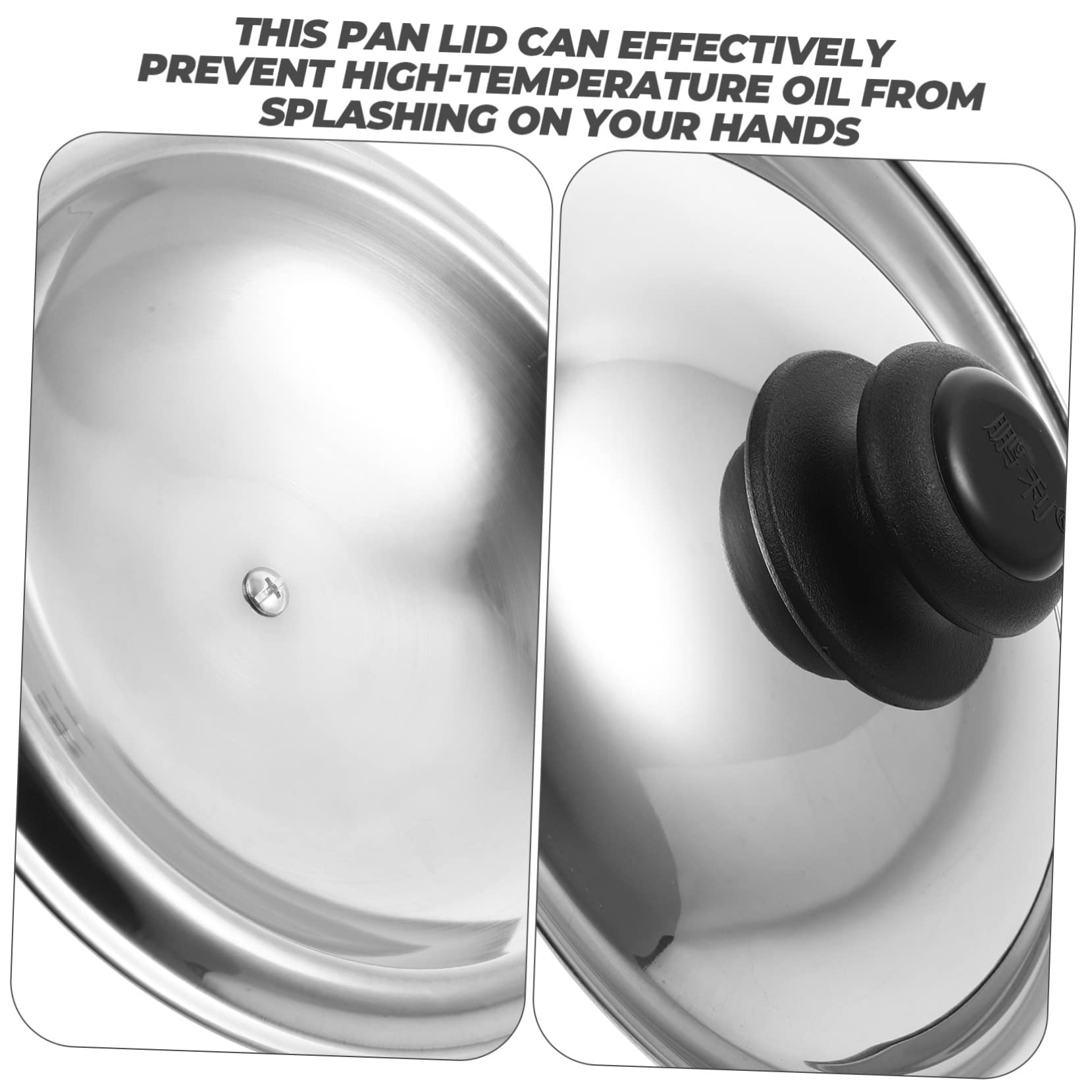 2 Pezzi Coperchi per pentole in Acciaio Inox, padelle in Acciaio Inox, pentole per microonde, casseruole in Acciaio Inox, coperchi universali per pentole, coperchi