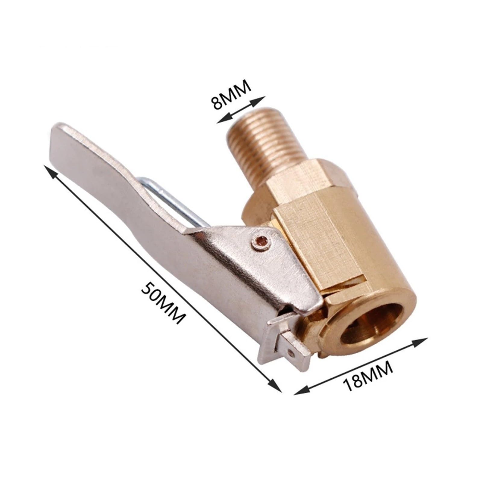 Inflation Pump Adapter Threaded Air Nozzle Quick Conversion Clip Type(A)