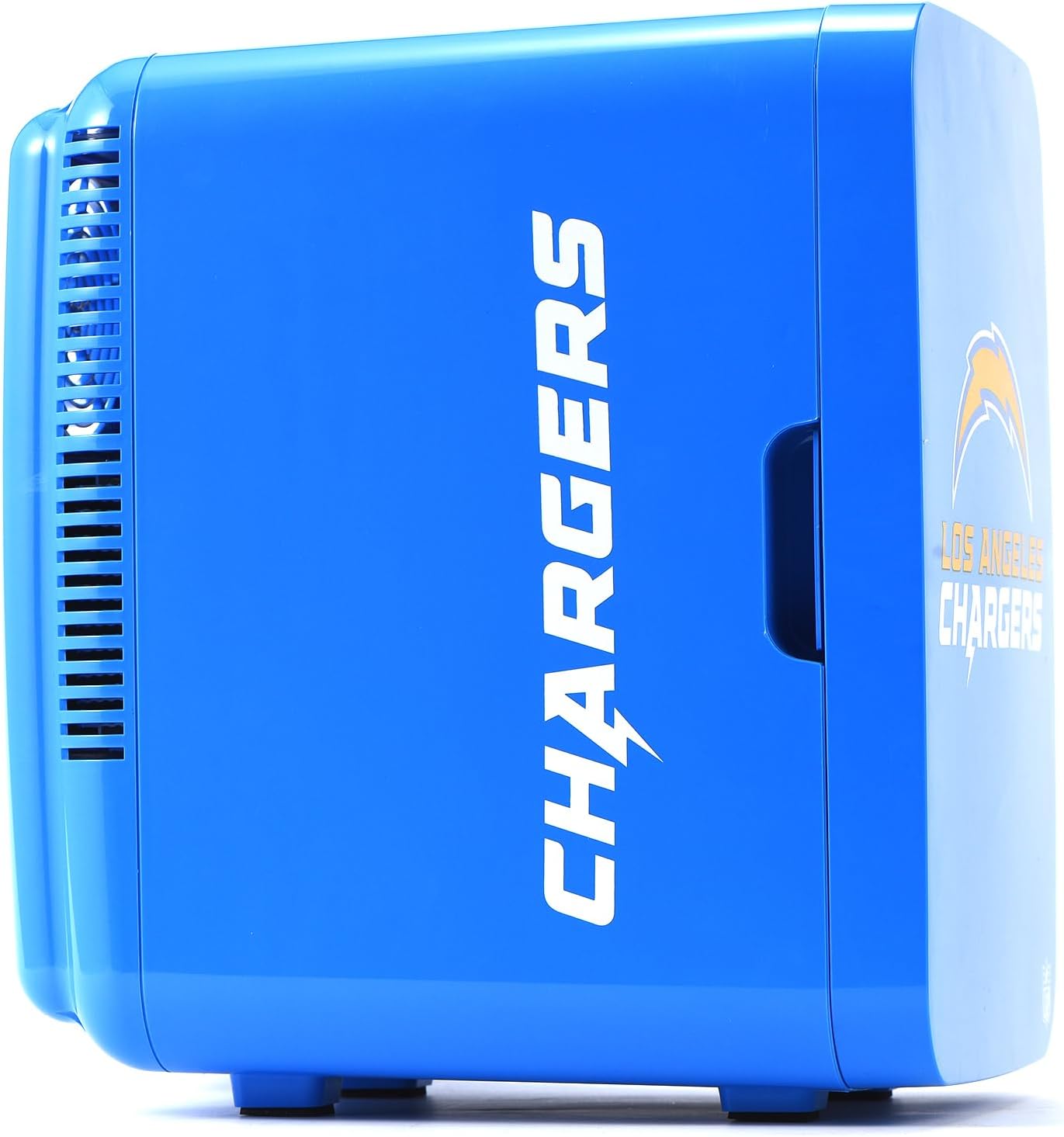 Ukonic NFL Los Angeles Chargers 15-Can Mini Fridge 10L – AC/DC Powered, Official Team Colors & Logo, Portable Cooler for Tailgates, Home, Office, or Car