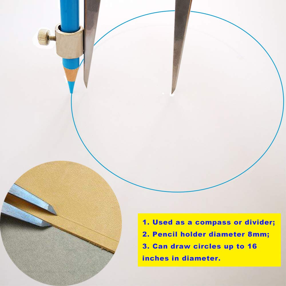Line Compass Durable Scriber Wing Divider – Carbon Steel Dual Needle Spacing Compass For Mechanical Marking And Leathercraft (100mm)