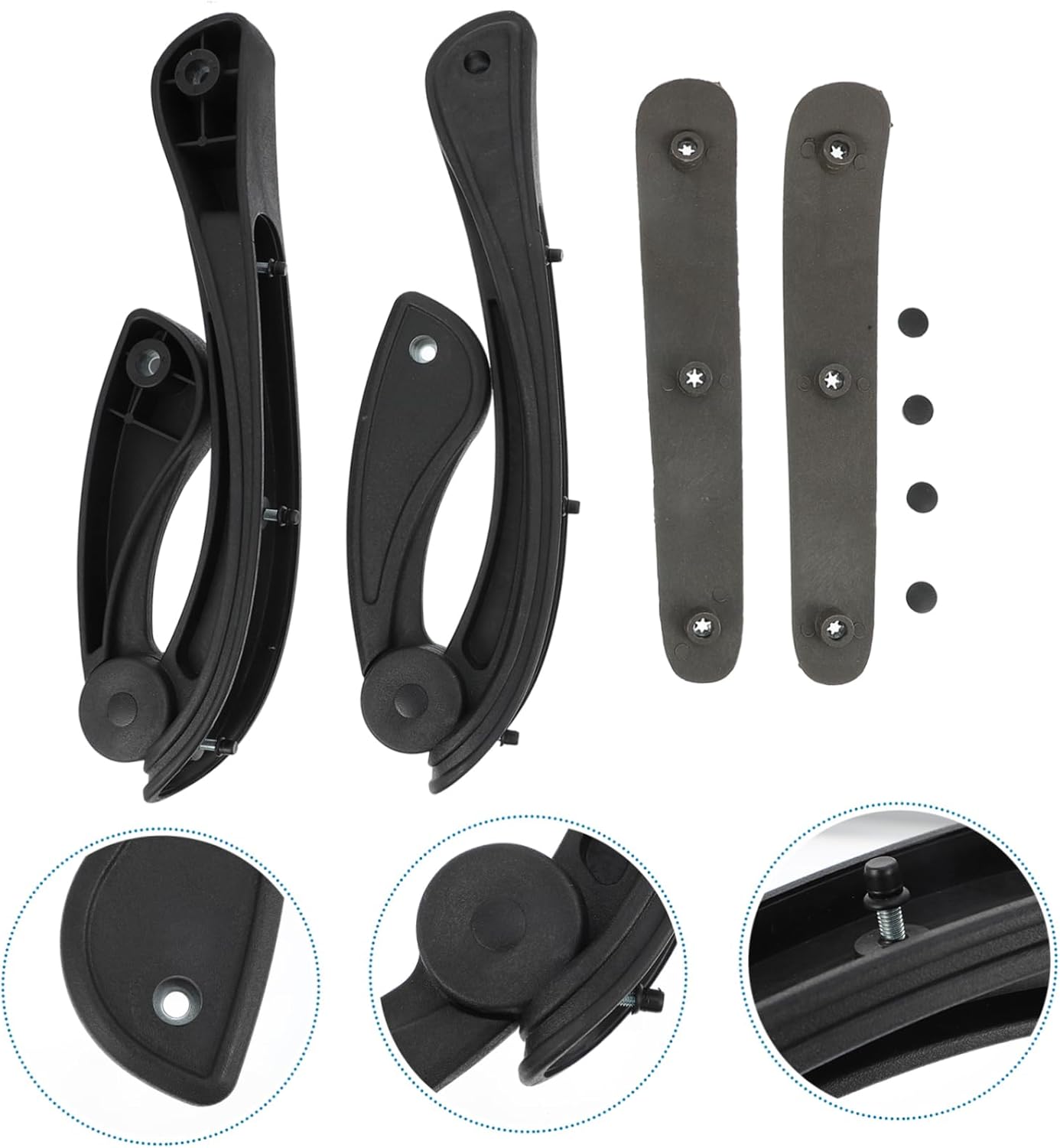 jojofuny 1Set Swivel Chair Armrests Grip Handles for Office Chairs Replacement Armrests Easy Install Supportive Design for Comfort and Relaxation