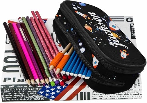 Customized Backpack with Name Personalized Space Rocket Print Backpack, Preschool Elementary boys Bookbags for Bag Back to School, Travel Daypack Shoulder