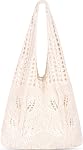 WantGor Crochet Sacs, Beach Mesh Tote Sac Femmes Epaule Shopping Sac à main Casual Voyage Sacs Sacs à hobo pliables