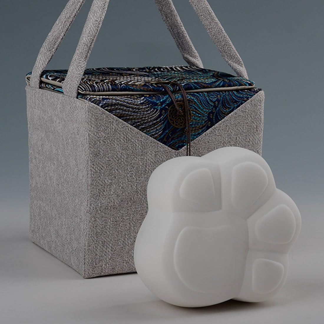 Ceramic Pet Urn for Ashes, Cat Dog Urn Handicrafted Ashes Keepsake Memorial Gift, Ceramic Display Box for Small Pets(A)