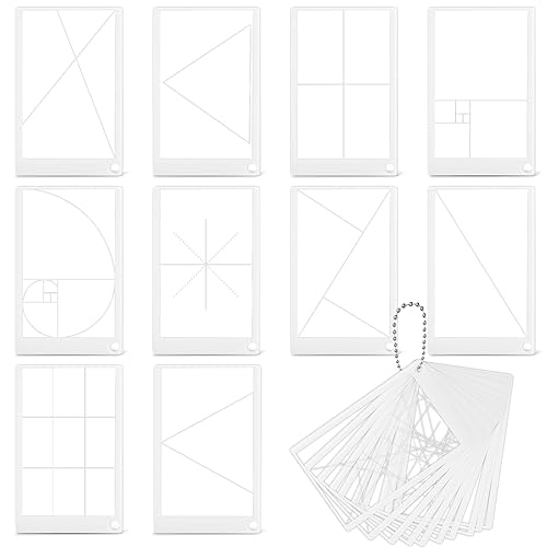 10 Pcs View Finder Golden Ratio Composition Tool, Golden Triangle