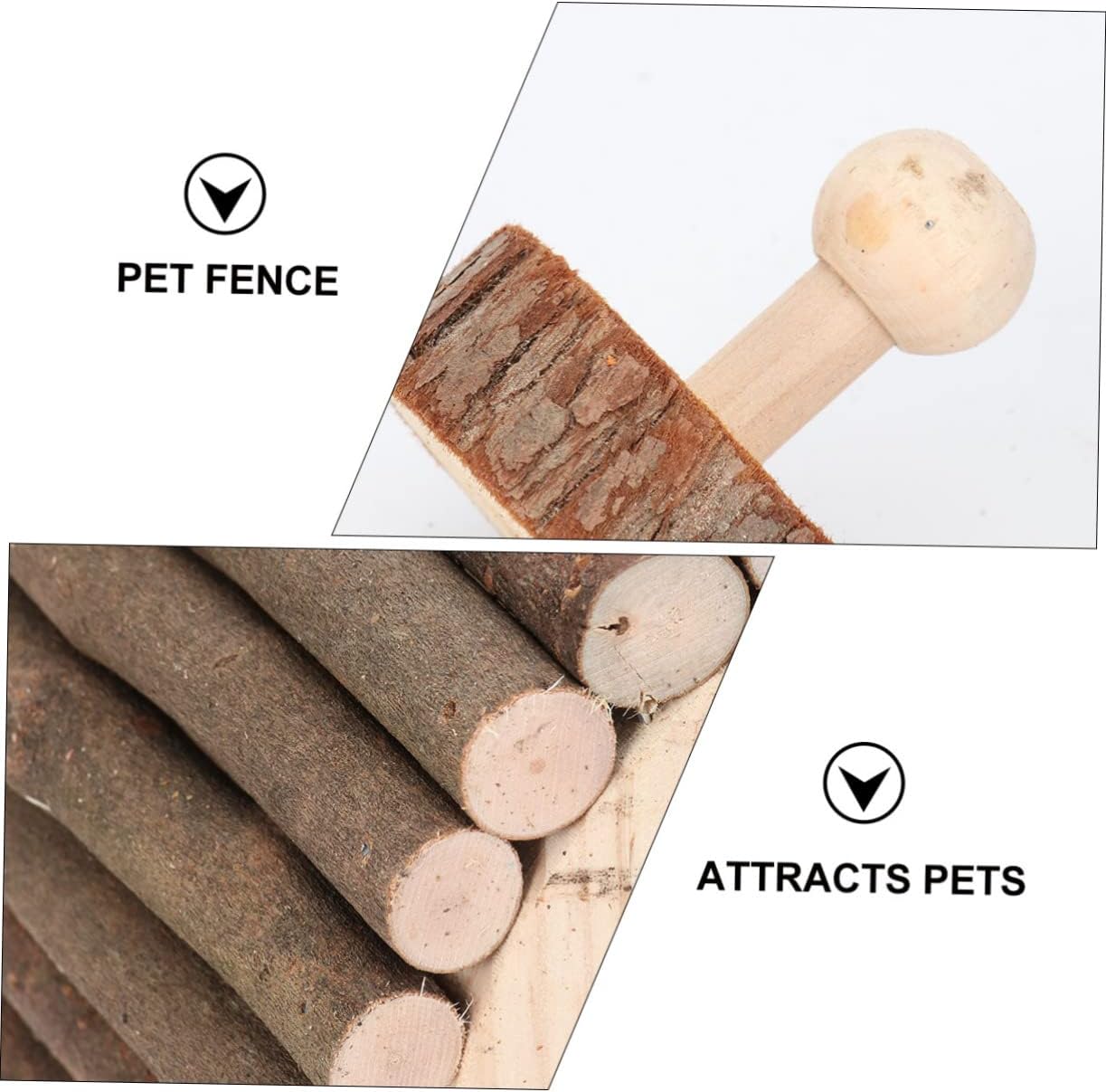 BESPORTBLE Wooden Pet Playground Toy Set Eco-Friendly Hamster Fence for Chewing Exercise and Coordination Development for Animals Indoor Areas