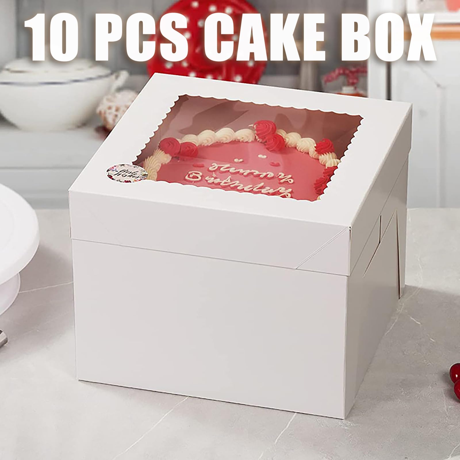 Lot De 30 Boîtes À Cupcakes 1 Trous Avec Fenêtre Transparente Et