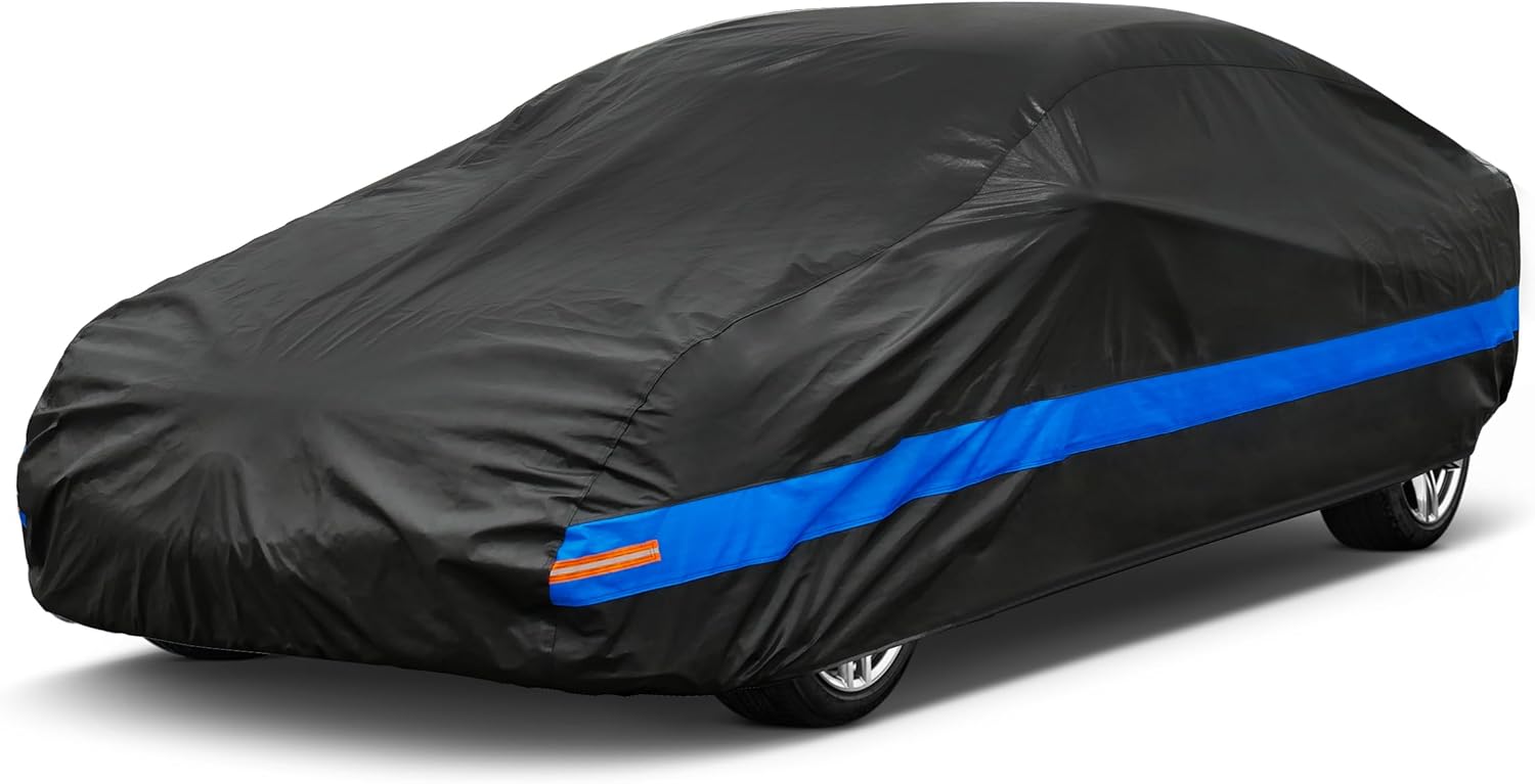 Holthly Car Cover Waterproof All Weather, Outdoor Car