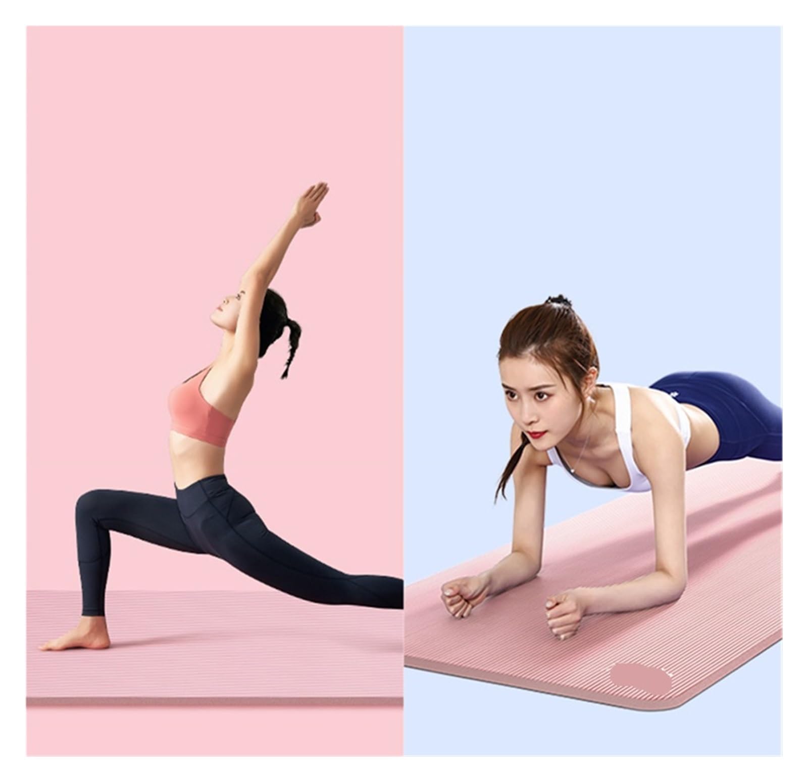 Esterilla de yoga de 1830 x 610 x 10 mm, extra gruesa, antideslizante, para fitness, pilates, gimnasia, esterilla de masaje, esterilla de ejercicio para principiantes, para pilates, estiramiento,