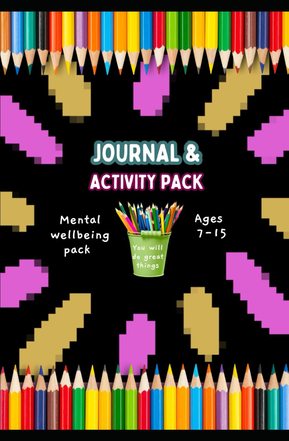 kids mental wellbeing pack: journal and activity book