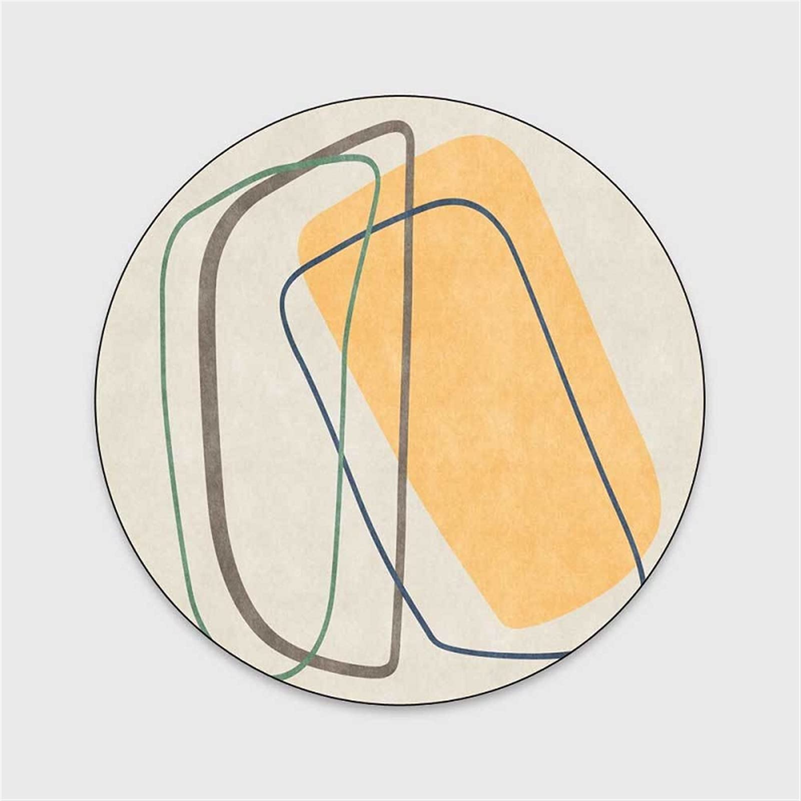 Tapis bubble embrasser rond avec lignes courbes pour décoration de maison moderne et entrée