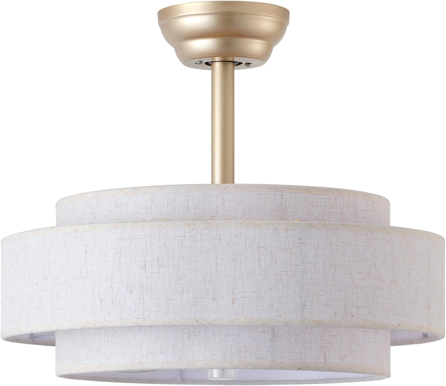20" Fandelier Ceiling Fans with Lights, Caged Boho Ceiling Fan with Light Remote Control, Mid Century Modern with 6 Speeds for Bedroom, Nursery, Living Room