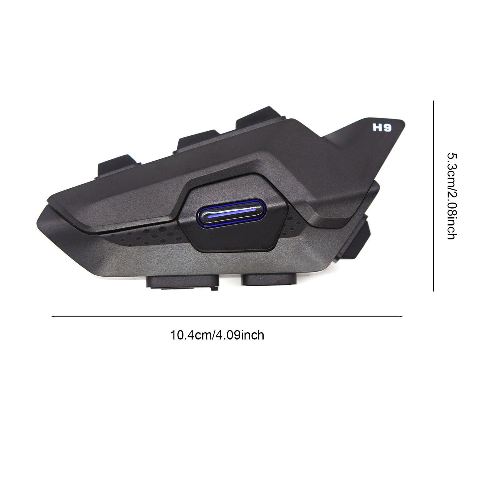docooler Interfono per Casco da Moto Hysnox H9 1000M di Portata BT5.1 Interfono Vivavoce per 2 Persone Full Duplex Chiamata telefonica Ascolto di Musica IP65 Impermeabile Antipolvere