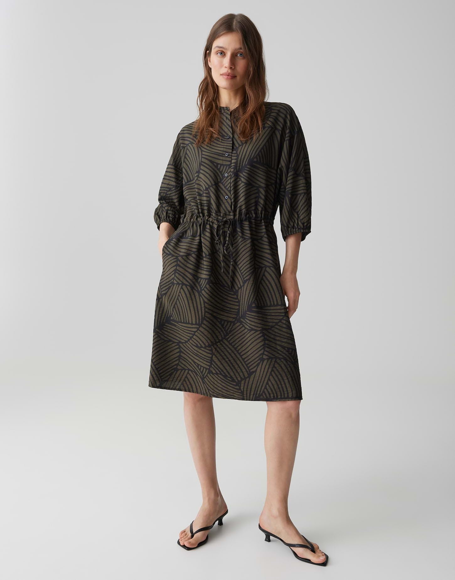 OPUS Damen Minikleid | Printkleid aus fließendem Viskose Mix