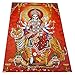 Craftsofindia® Goddess Durga Poster/Hindu Goddess Sheran Wali Mata Picture with Glitter (Unframed : Size 5