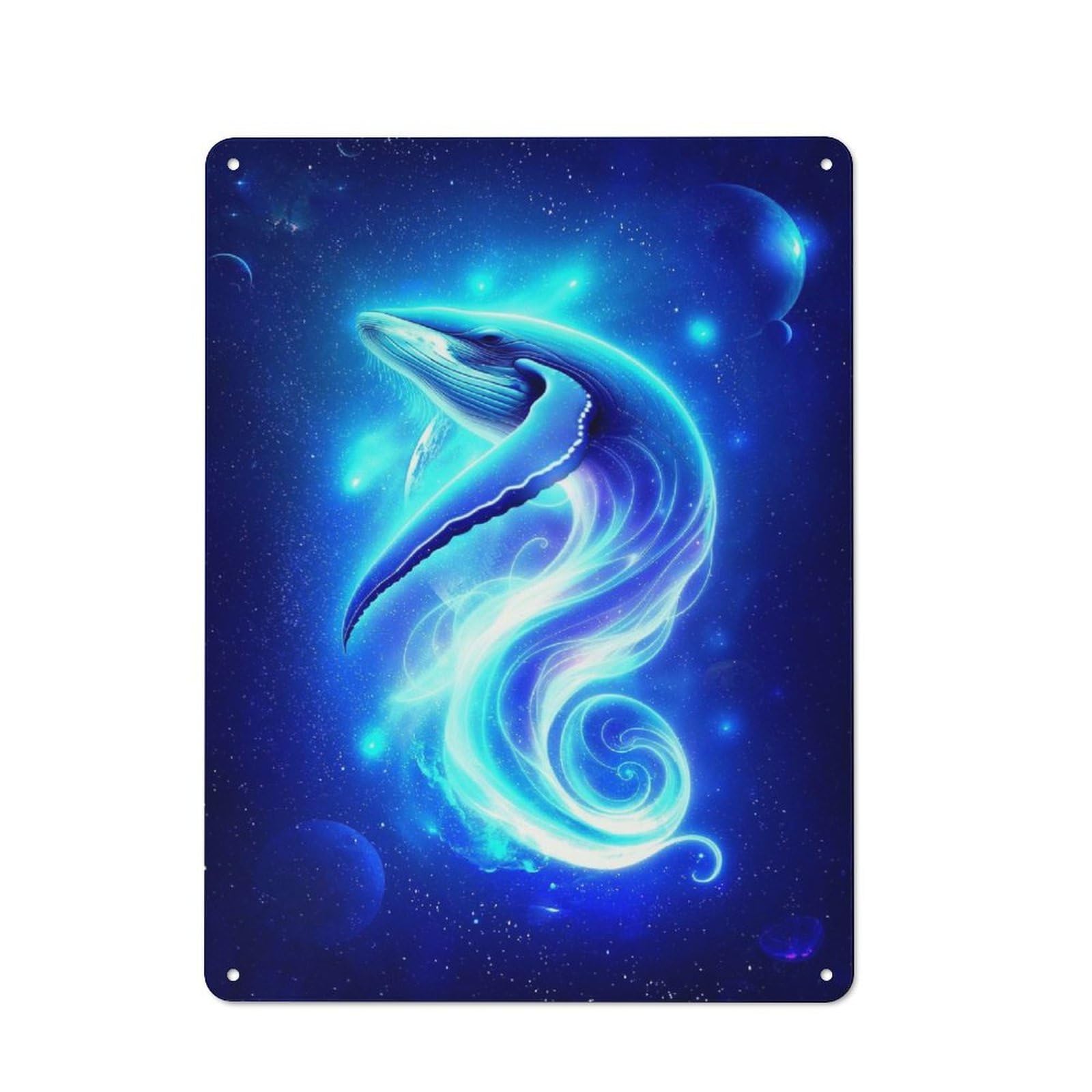 Junmoney Celestial Leviathan Tin Wall Plaque 40X30cm With For Bar Or Restaurant, Housewarming Wall Decor For People Furnishing Bar And Restaurant