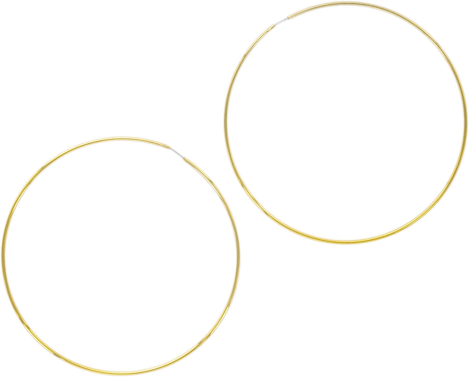 And Lovely14K Gold or Rhodium Plated Thin Endless Hoop Earrings - Lightweight Wire Hoops