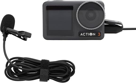 For Insta360 ONE R/RS 1.5m Lavalier Microphone Type-C Omnidirectional Condenser Lapel Clip Microphone Insta360 ONE X2 Camera Action 2/3 External Wired Hi-Fi Recording Microphone For Action 2/3